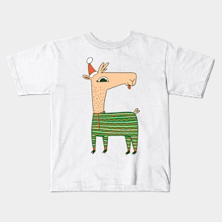 Christmas Llama Kids T-Shirt